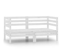 vidaXL Canapés d'angle de jardin 2 pièces - Blanc
