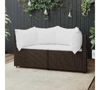 vidaXL Canapés d'angle de jardin - Marron