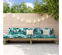 vidaXL Canapés centraux de jardin 2 pcs. 120x80 cm Pin imprégné