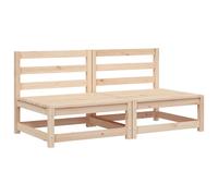 vidaXL Canapés de jardin sans accoudoirs 2 pcs 70x70x67 cm pin massif