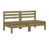 vidaXL Canapés de jardin sans accoudoirs – Bois de pin imprégné – 2 pcs
