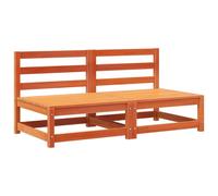 vidaXL Canapés de jardin sans accoudoirs 2 pcs. Marron cireux Pin massif