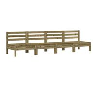 vidaXL Canapés de jardin sans accoudoirs 4 pcs – Bois de pin imprégné Marron 838011