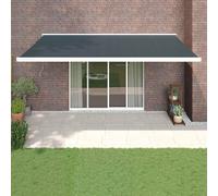 VidaXL Canopy pull-out 5x3 m tissu et aluminium couleur anthracite