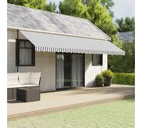 vidaXL Cantonnière d'auvent - 580 cm Anthracite blanc