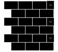 vidaXL Carreau de métro 20 pièces Noir 30 x 30 cm Polyuréthane et PET 42046118