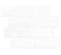 vidaXL Carreau de métro 50 pcs Blanc 29 x 21 cm Polyuréthane et PET