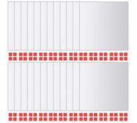 vidaXL Carreaux de miroir carrés en verre 24 pièces Blanc