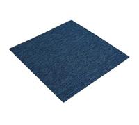 vidaXL Dalle de moquette bleue 50 x 50 cm, lot de 20 pièces, en PP et bitume