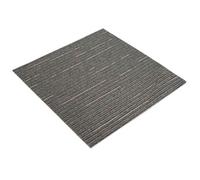 Vidaxl Carreau De Tapis Rayé Marron Foncé 50 X 50 Cm 4 Pcs