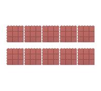 Vidaxl Carreau De Terrasse 10 Pcs Rouge 30,5 X 30,5 X 2,2 Cm