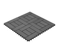 Vidaxl Carreau De Terrasse 11 Pcs Gris 30 X 30 Cm Wpc