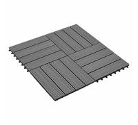 Vidaxl Carreau De Terrasse 11 Pcs Gris 30 X 30 Cm Wpc