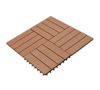 Vidaxl Carreau De Terrasse 11 Pcs Marron 30 X 30 Cm Wpc