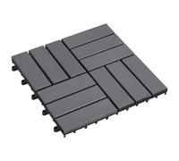 vidaXL Carreau de terrasse 20 pcs Gris 30 x 30 cm Bois d'acacia