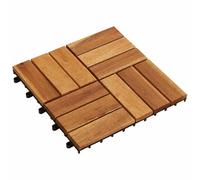 vidaXL Carreau de terrasse 20 pcs Marron 30 x 30 cm Bois d'acacia