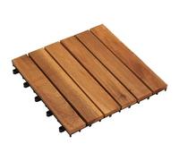 vidaXL Carreau de terrasse 20 pcs Marron 30 x 30 cm Bois d'acacia