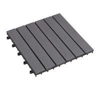 vidaXL Carreau de terrasse 30 pcs Gris 30 x 30 cm Bois d'acacia