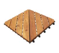 vidaXL Carreau de terrasse 30 pcs Marron 30 x 30 cm Bois d'acacia, Carrelage en acacia, sol modulaire chic, accent en bois pour salon moderne, déco DIY beige