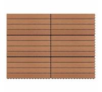 Vidaxl Carreau De Terrasse 6 Pcs Marron 60 X 30 Cm Wpc