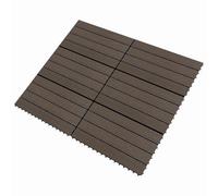 Vidaxl Carreau De Terrasse 6 Pcs Marron Foncé 60 X 30 Cm Wpc
