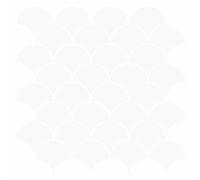 vidaXL Carreau d'écailles de poisson 50 pcs Blanc 30 x 30 cm Polyuréthane et PET