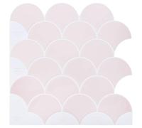 vidaXL Carreau écailles de poisson 50 pcs Rose clair 30 x 30 cm, Carreaux rectangulaires écaille de poisson, solides, à installer facilement pour vos murs de cuisine et déco