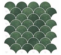 vidaXL Carreau en écailles de poisson 50 pcs vert foncé 30 x 30 cm