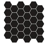 vidaXL Carreau hexagonal 50 pcs Noir 30 x 30 cm Polyuréthane et PET, Idées déco salle de bain, carrelage hexagonal robuste pour une cuisine chic, carrelages rectangulaires faciles à nettoyer