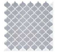 vidaXL Carreau Lanterne 20 pcs Gris 27 x 27 cm Polyuréthane et PET, Carrelage Salle de Bain, Fini Brillant, Durable, Rectangulaire, Facile à Nettoyer, DIY, Déco Maison
