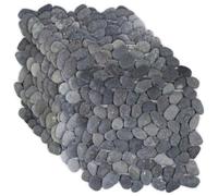 vidaXL Carreaux de Galets Gris 30 x 30 cm Galets de rivière