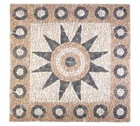 vidaXL Carreaux de mosaïque à motifs floraux multicolores 120 x 120 cm marbre