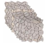 vidaXL, carreaux de mosaïque crème, 30 x 30 cm, marbre