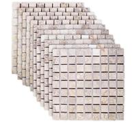 vidaXL, carreaux de mosaïque crème, 30 x 30 cm, marbre