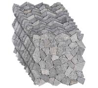 vidaXL Carreaux de mosaïque gris clair 30 x 30 cm effet marbre