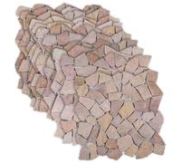 vidaXL, carreaux de mosaïque rouges, 30 x 30 cm, en marbre