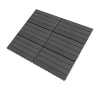 Vidaxl Carreaux De Terrasse 6 Pcs Noir 60 X 30 Cm Wpc