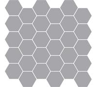 vidaXL, carreaux hexagonaux, 50 pièces, gris, 30 x 30 cm, en polyuréthane et PET