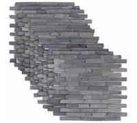 vidaXL : Carrelages en mosaïque gris, 30 x 30 cm, imitation marbre
