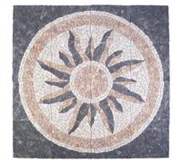 vidaXL : Carrelages mosaïques, motifs soleil, multicolores, 120 x 120 cm, en marbre