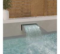 vidaXL Cascade Fontaine de Piscine Fontaine d'Etang de Jardin Cascade d'Extérieur Cascade de Piscine 45x34x14 cm Acier Inoxydable 304