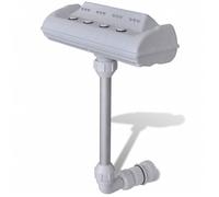 vidaXL Fontaine de piscine Cascade 90504 avec lumières LED pour piscine hors-sol Blanc