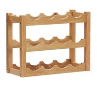 vidaXL Casier à Bouteilles 12 Bouteilles Casier à Vin Porte-Bouteilles Armoire de Rangement Range Bouteille Intérieur 47x21x36 cm Bois de Chêne