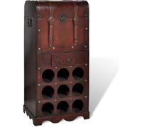 vidaXL Casier à bouteilles avec rangement pour 9 bouteilles Bois