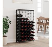 vidaXL Casier à bouteilles de 45 bouteilles noir 54x18x100cm fer forgé 358367