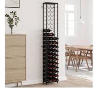vidaXL Casier à bouteilles 57 bouteilles - Armoire/Étagère à vin Noir fer forgé