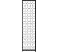 vidaXL Casier à Bouteilles de 95 Bouteilles, Étagère à Vin avec Rangement, Armoire à Vin, Porte-Bouteilles de Cuisine, Noir 54x18x200cm Fer Forgé