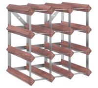 vidaXL Casier à Bouteilles pour 12 Bouteilles Marron Bois pin Solide