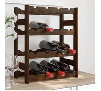 vidaXL Casier à bouteilles pour 16 bouteilles marron bois pin solide