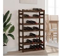 vidaXL Casier à bouteilles 373392 – pour 42 bouteilles en pin solide marron